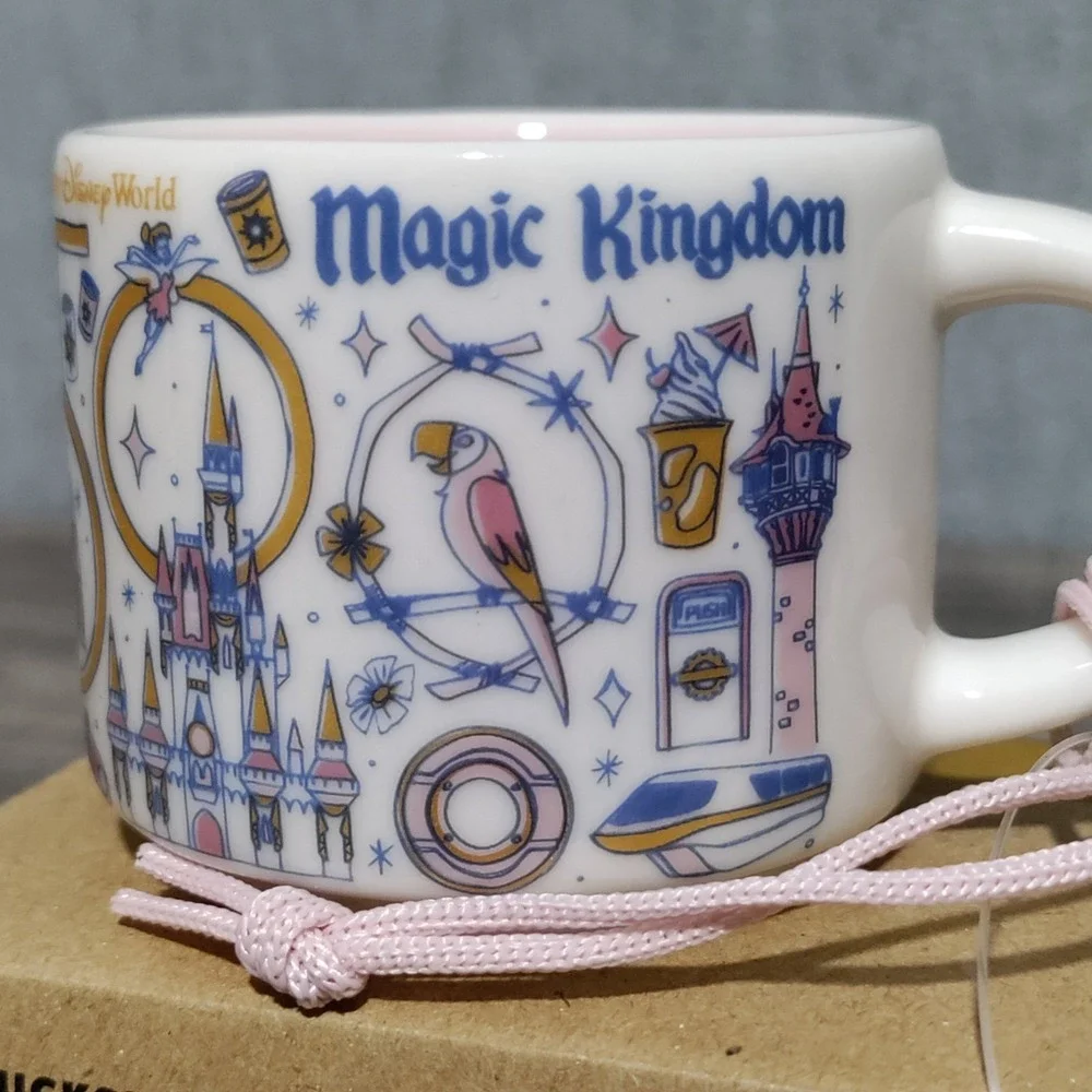 Disney 50th‎ Anniversary Been There Series Starbucks Mug Ornament Magic Kingdom